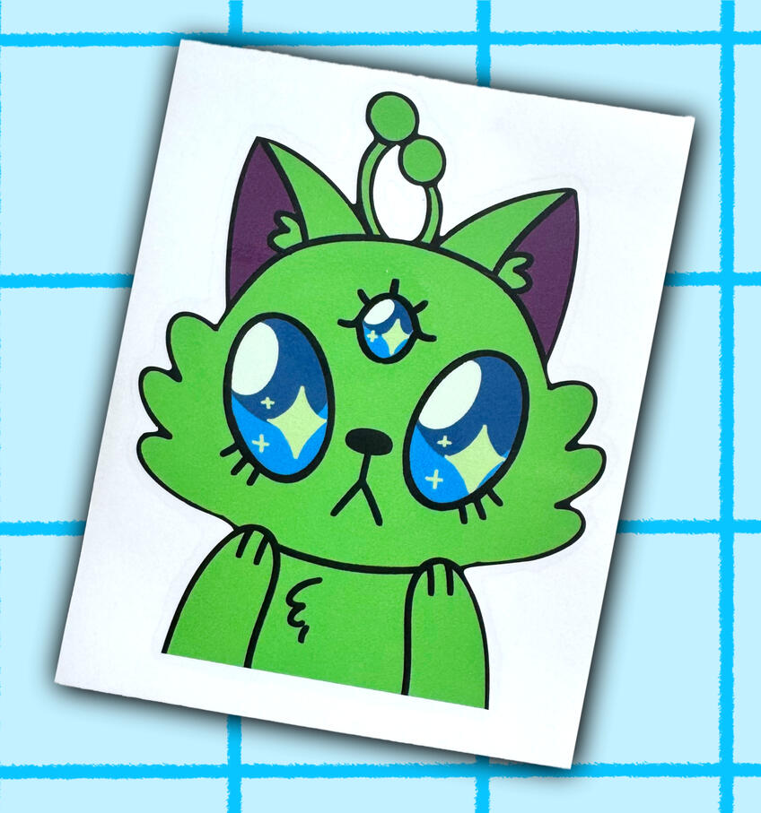 Alien Cat Decal