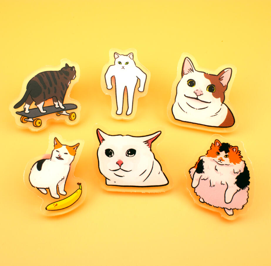 Meme Cat Blind Bag/Gashapon Acrylic Pins Series 2