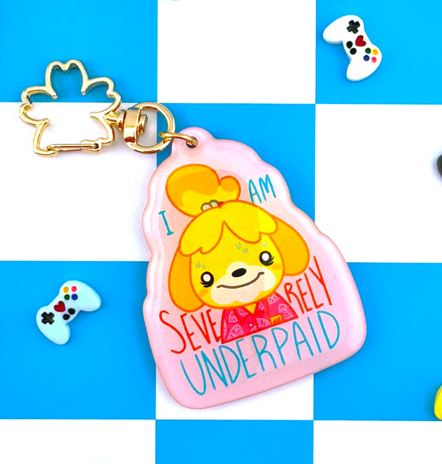 Severely Underpaid Keychain