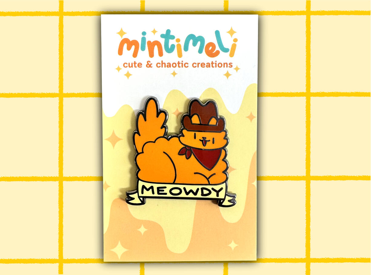 Meowdy Cat Pin