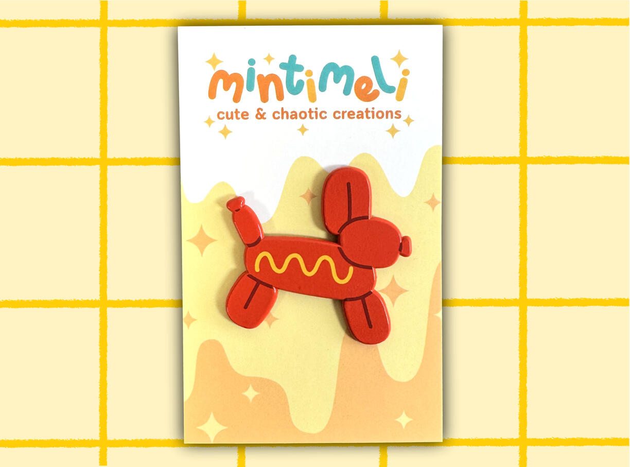 Hot Balloon Dog Pin