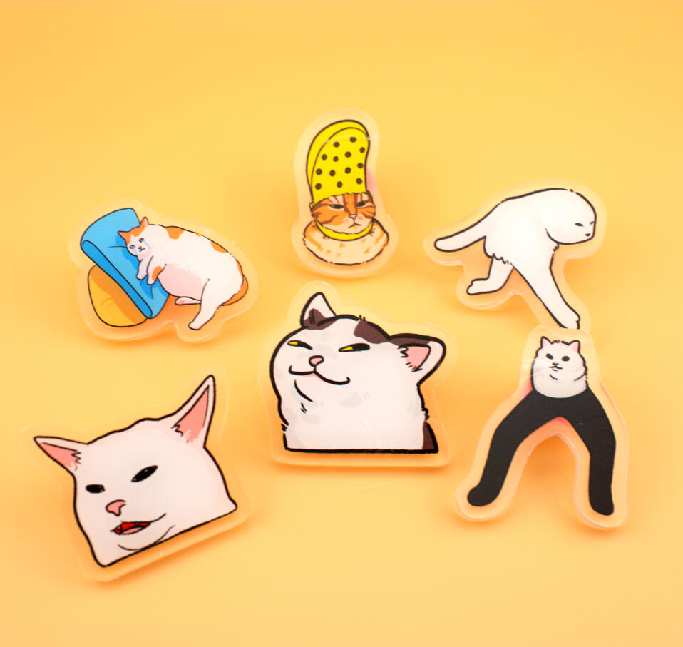 Meme Cat Blind Bag/Gashapon Acrylic Pins Series 1