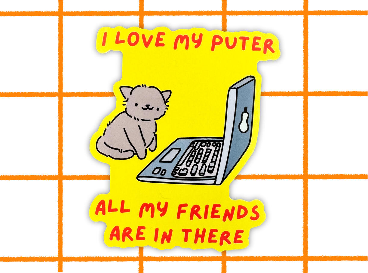Love My Puter Sticker