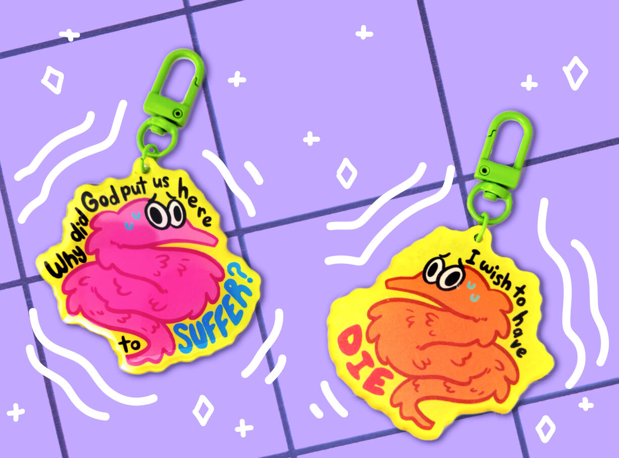 Existential Worm Keychain