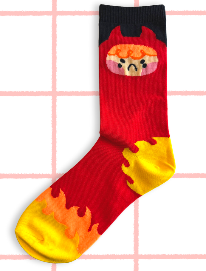 Demon Flame Socks