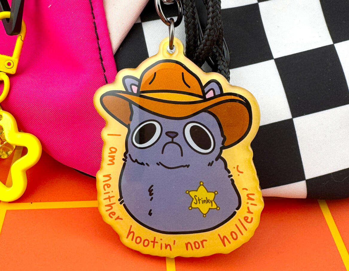 Neither Hootin Nor Hollerin Keychain