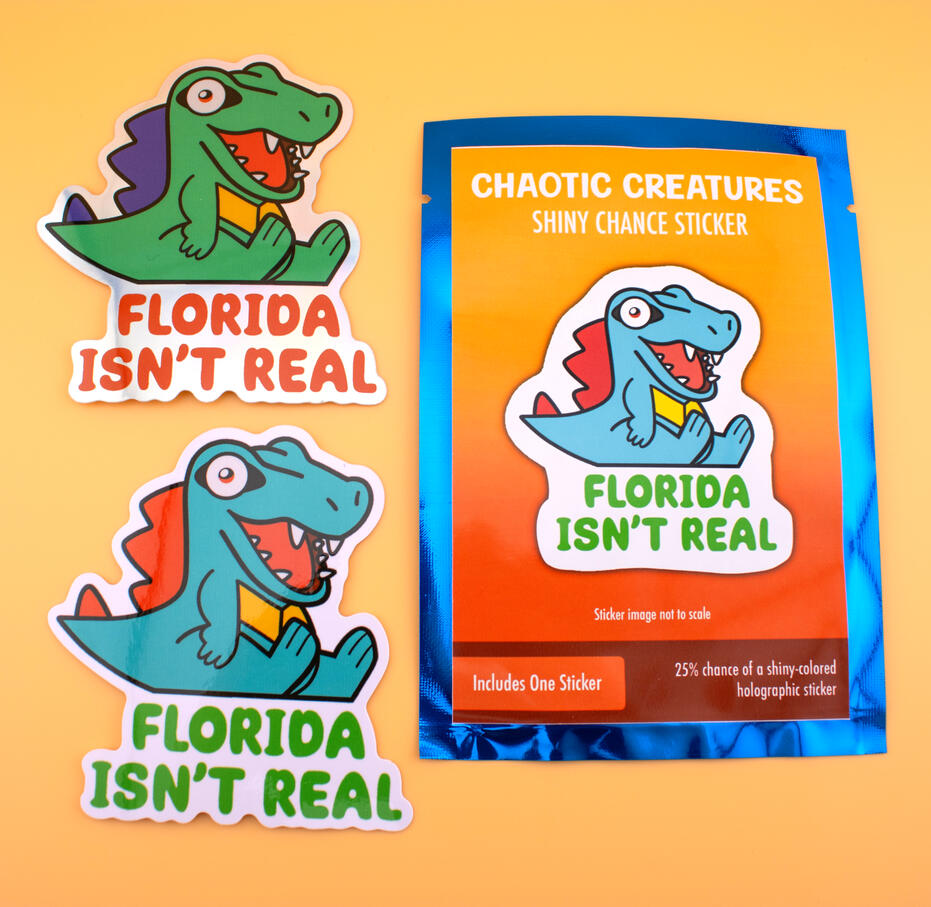 Shiny Chance Chaotic Creature Florida Croc Sticker