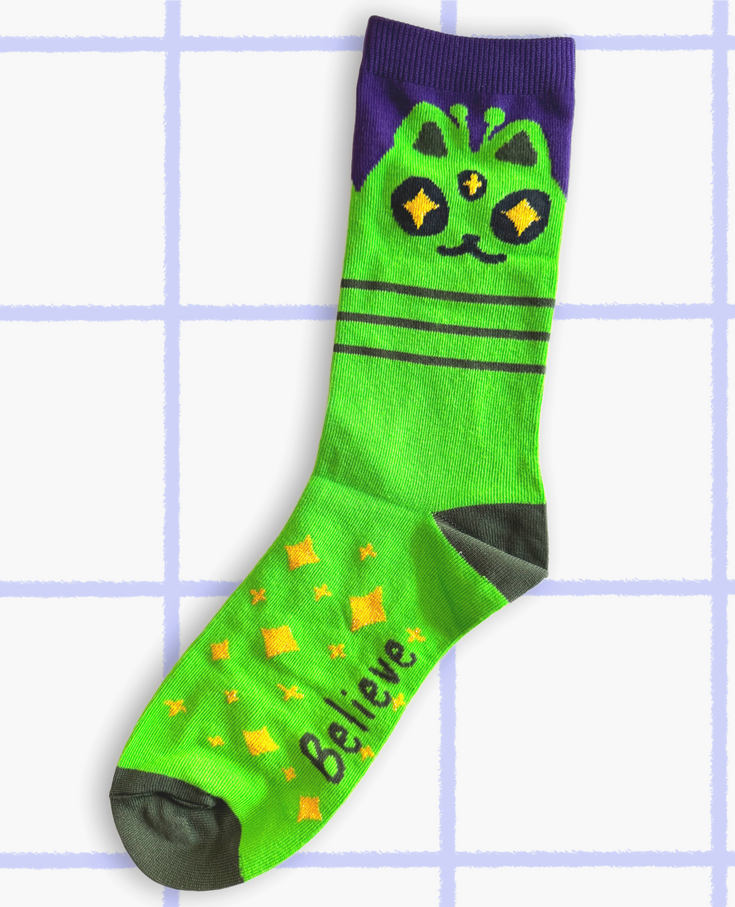 Alien Cat Socks