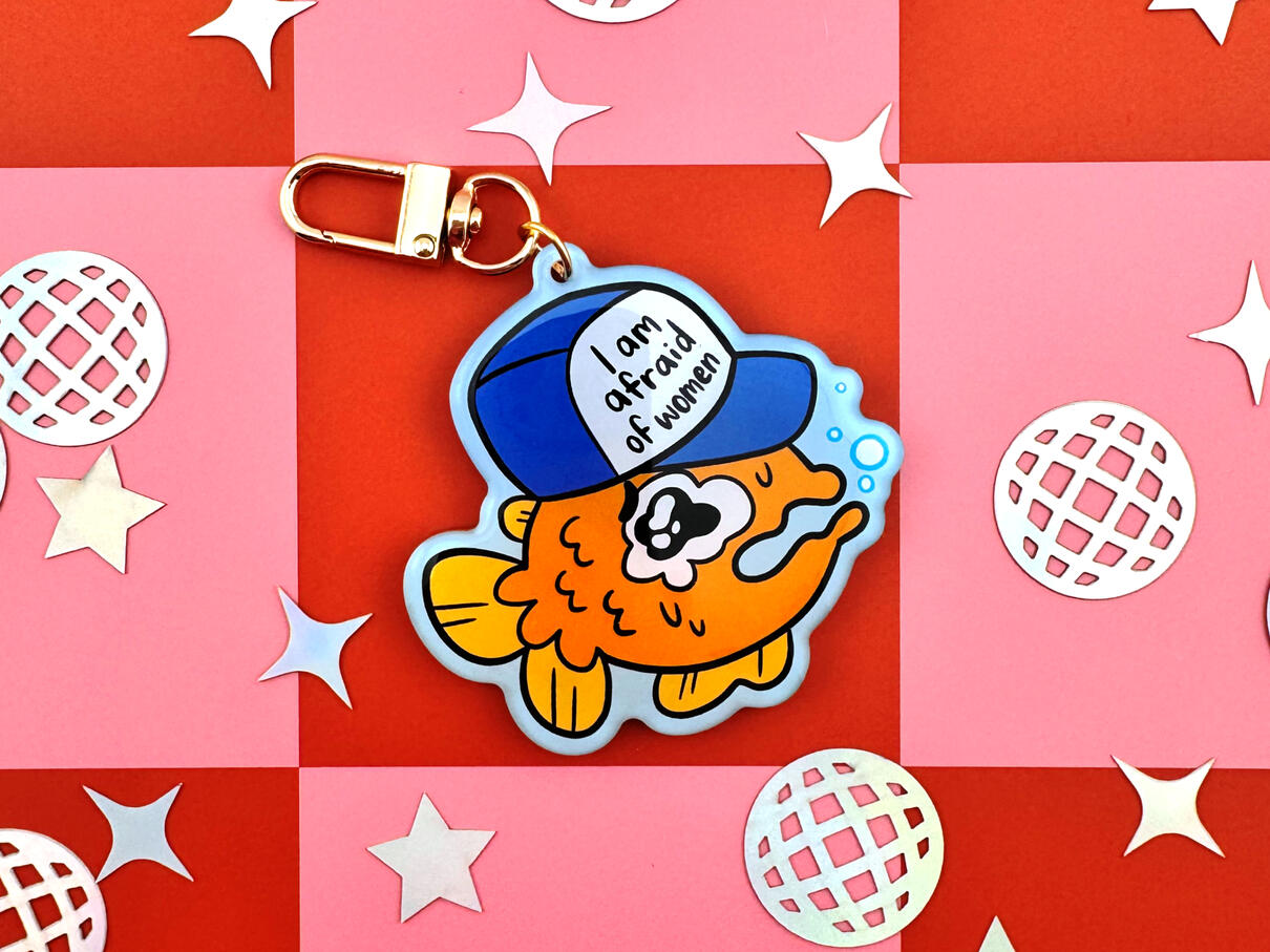 Fish Hat Fish Keychain